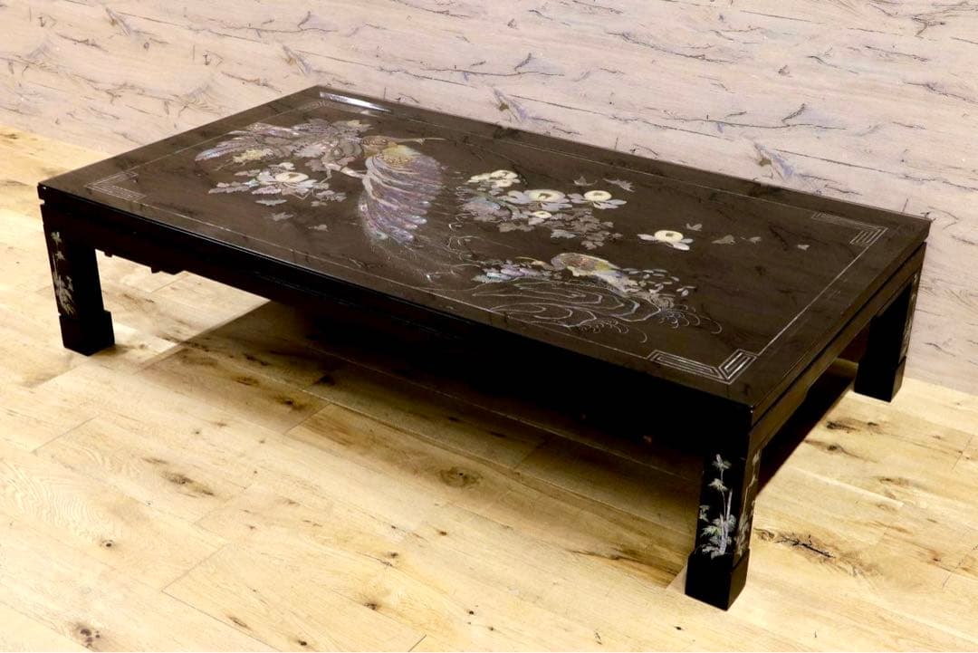 GMIH162○螺鈿細工 李朝家具 座卓 センターテーブル リビングテーブル ロ