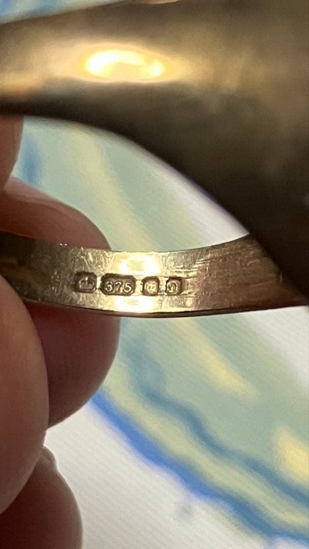 シグネットリング　ブラックオニキス　k9 9ct k18 k14