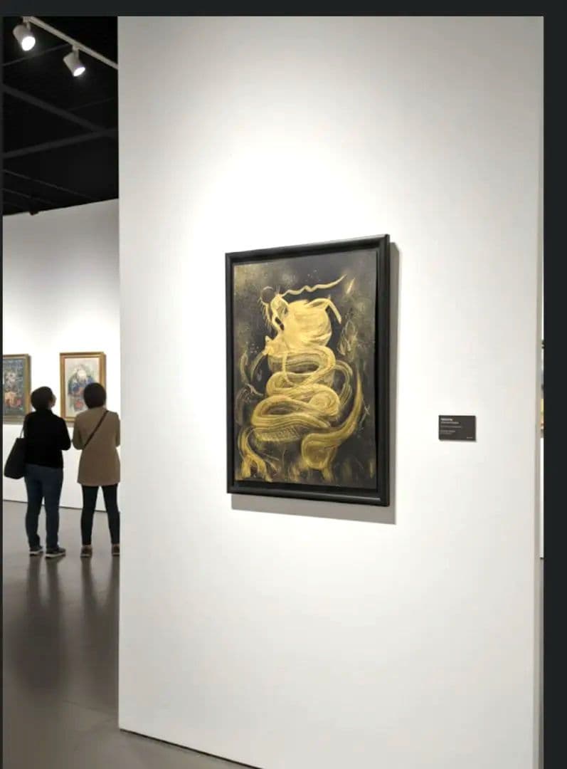 A2 原画　展示会作品　＃一筆龍　＃昇飛金龍　 ＃原価80000円