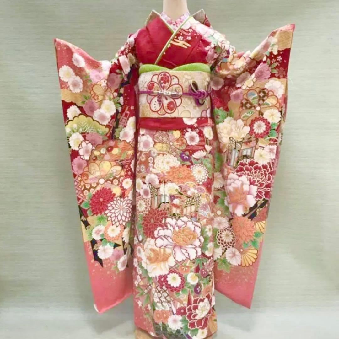 振袖 フルセット 【着付け小物付き】赤 古典 美品