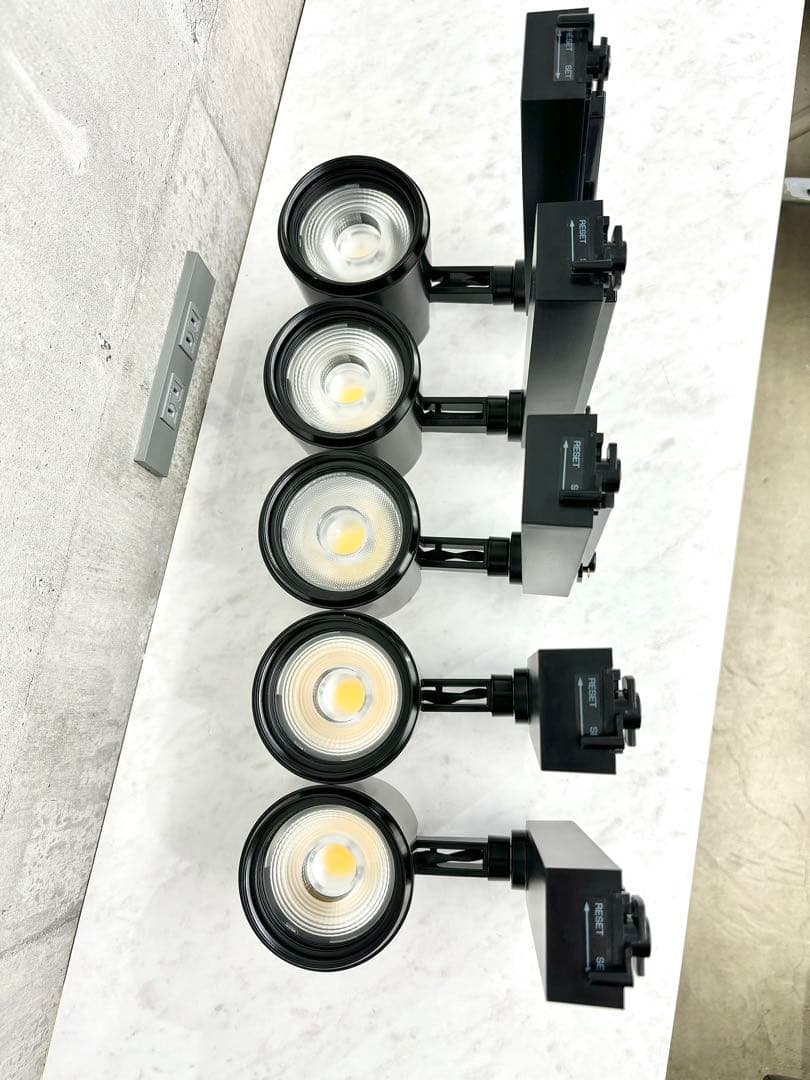 【美品】LED照明器具　ブラック スポットライト 5個セット