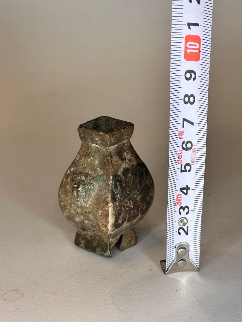 戦国時代　銅製　小花瓶 花入　観賞用　置物　傷あり