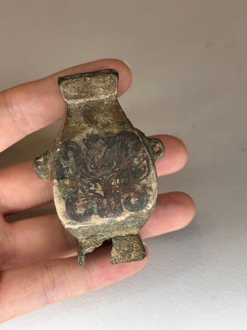 戦国時代　銅製　小花瓶 花入　観賞用　置物　傷あり