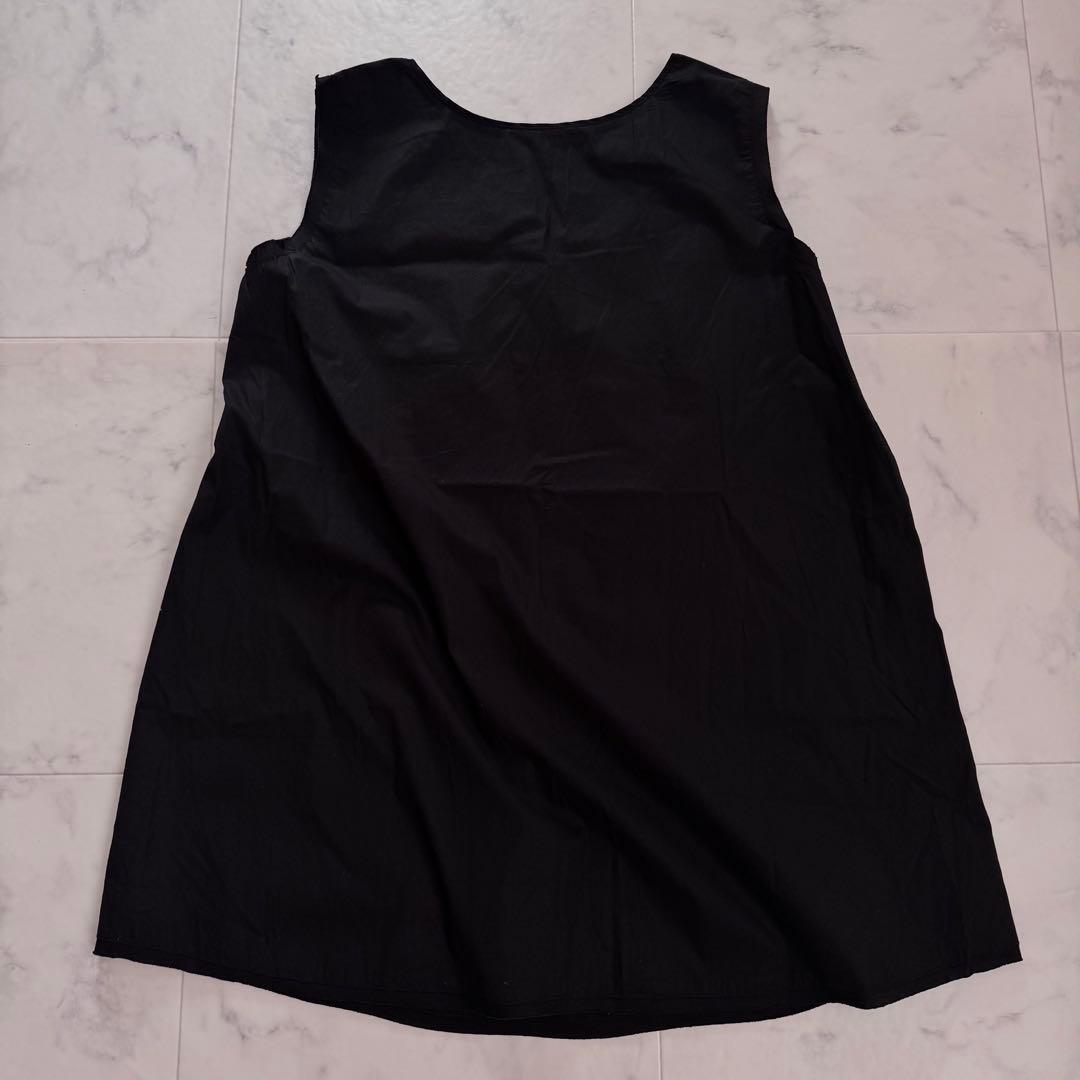 極美品　24SS　BEARDSLEY　シャツタンク　洗える　ブラック　フリー