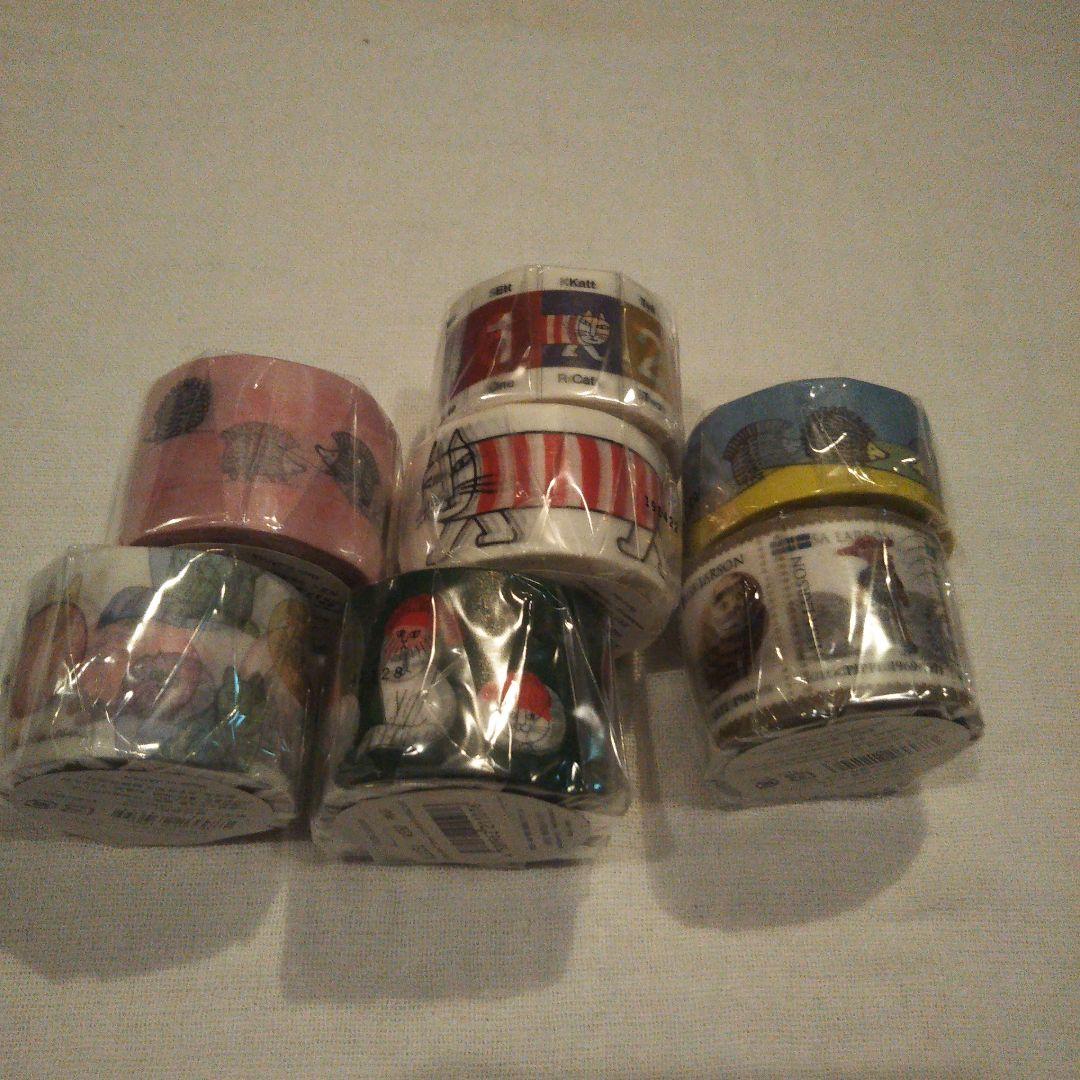 リサ・ラーソン マスキングテープ 太幅 ７個 新品未開封 マイキー白 ハリネズミ