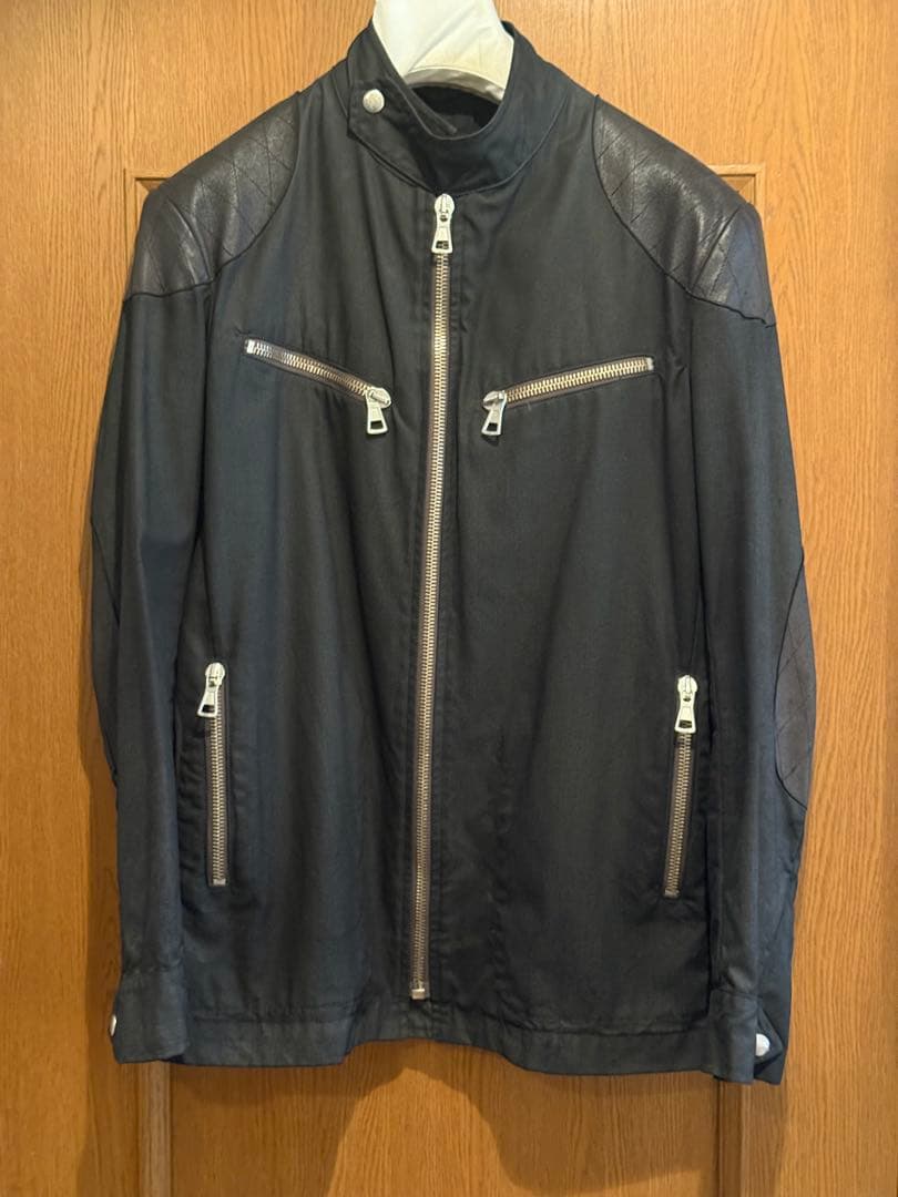 トムヨーク着用メゾンマルタンマルジェラ02SSオイルドコットンライダース44