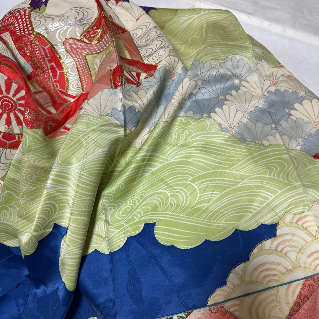 アンティーク振袖 まとめ売り 振袖 水色 花柄