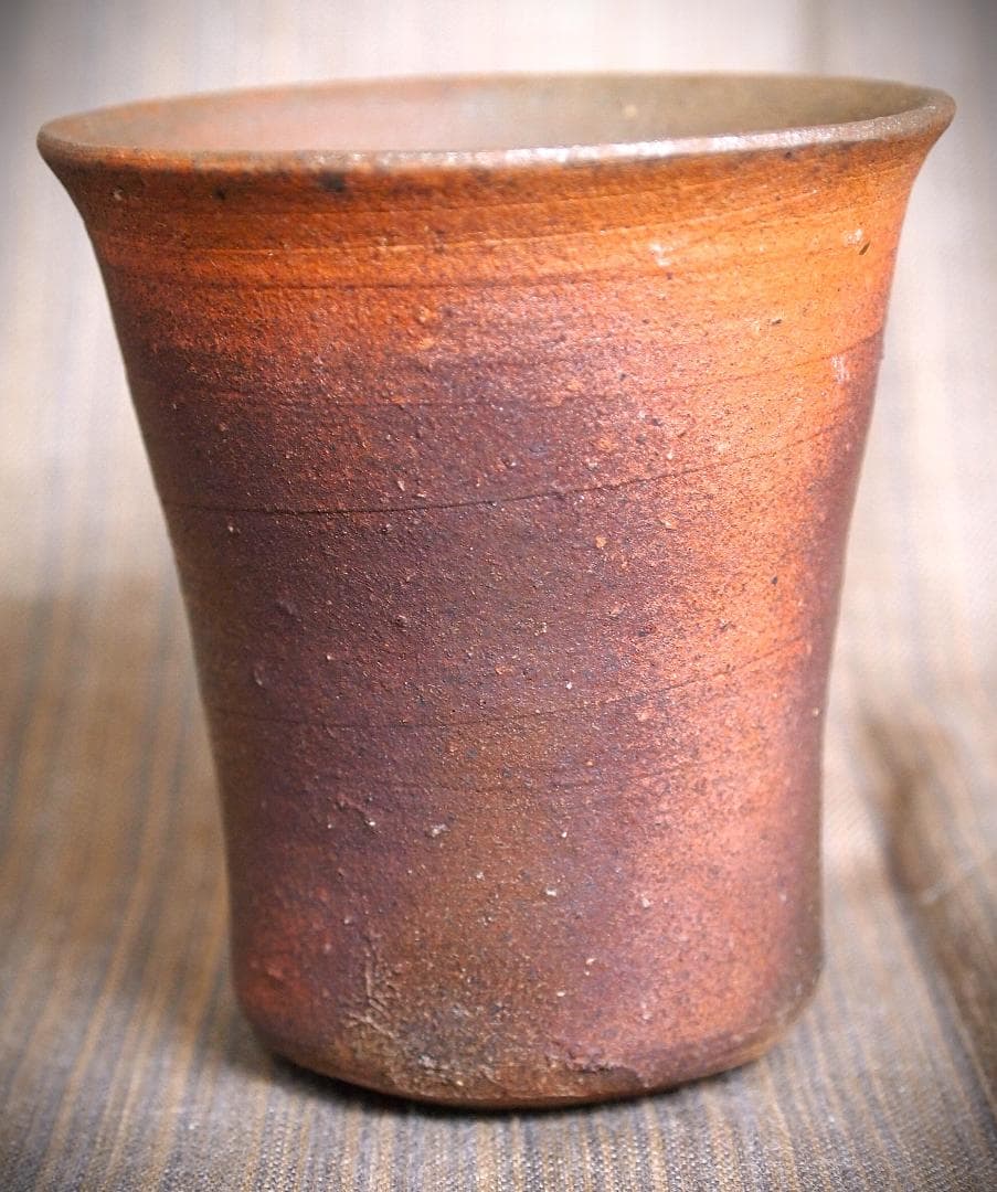 人気作家★中里隆★唐津南蛮麦酒器A★緋色