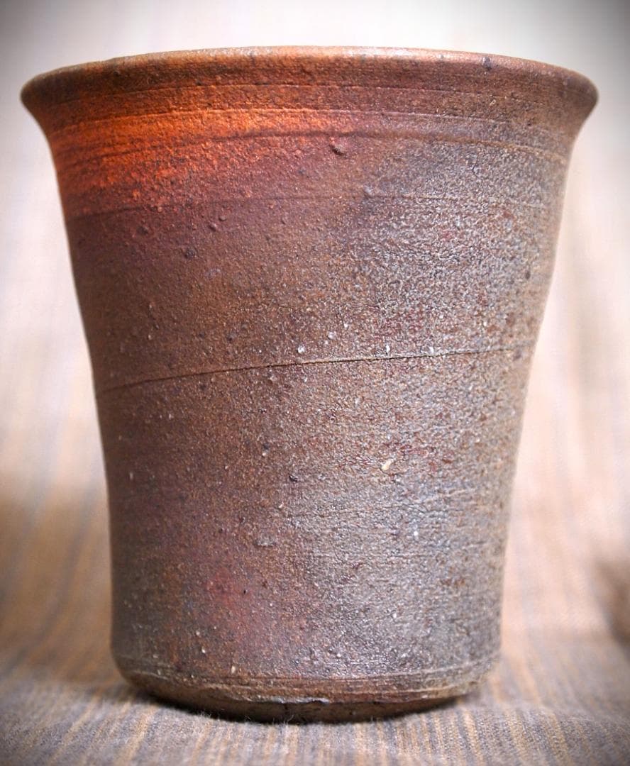 人気作家★中里隆★唐津南蛮麦酒器A★緋色