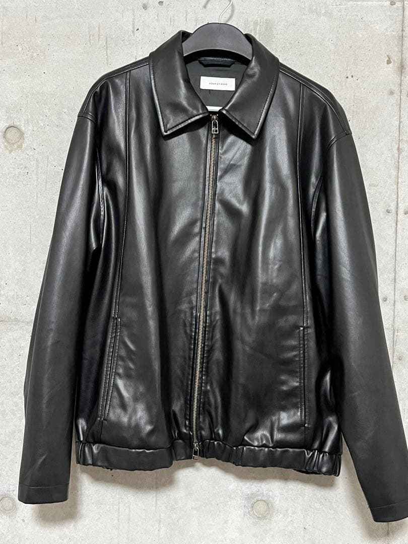 ADAM ET ROPE' アダムエロペ ポリエステル 合皮 ブルゾン レザー