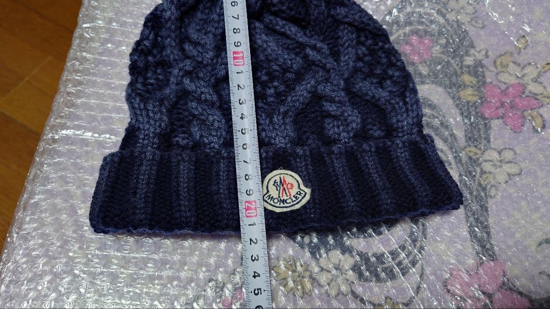 モンクレール ニット帽 ネイビー