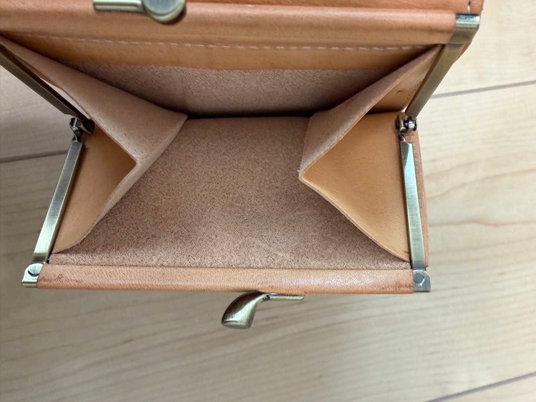 【美品】IL BISONTE 二つ折り財布 ナチュラルレザー