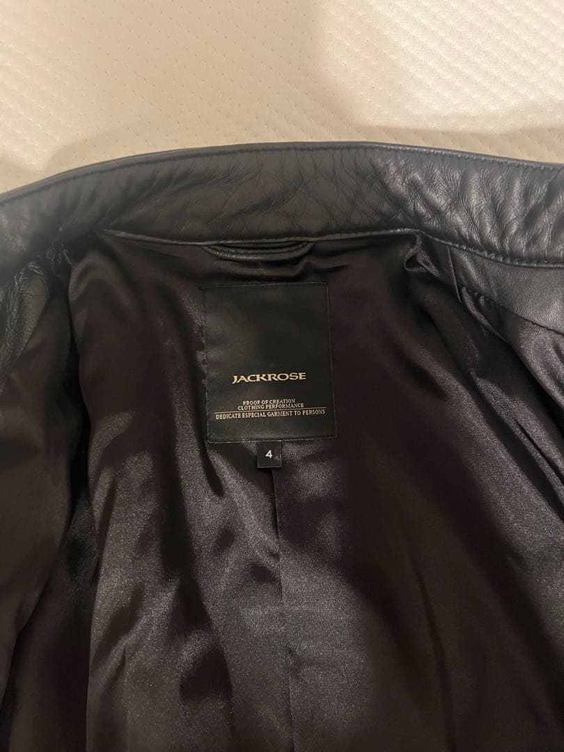 JACKROSE ブラック シングルライダースジャケット サイズ4