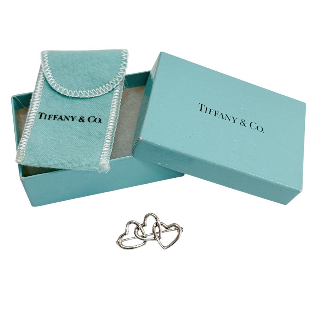 希少 美品 ティファニー ブローチ トリプルハート 箱付