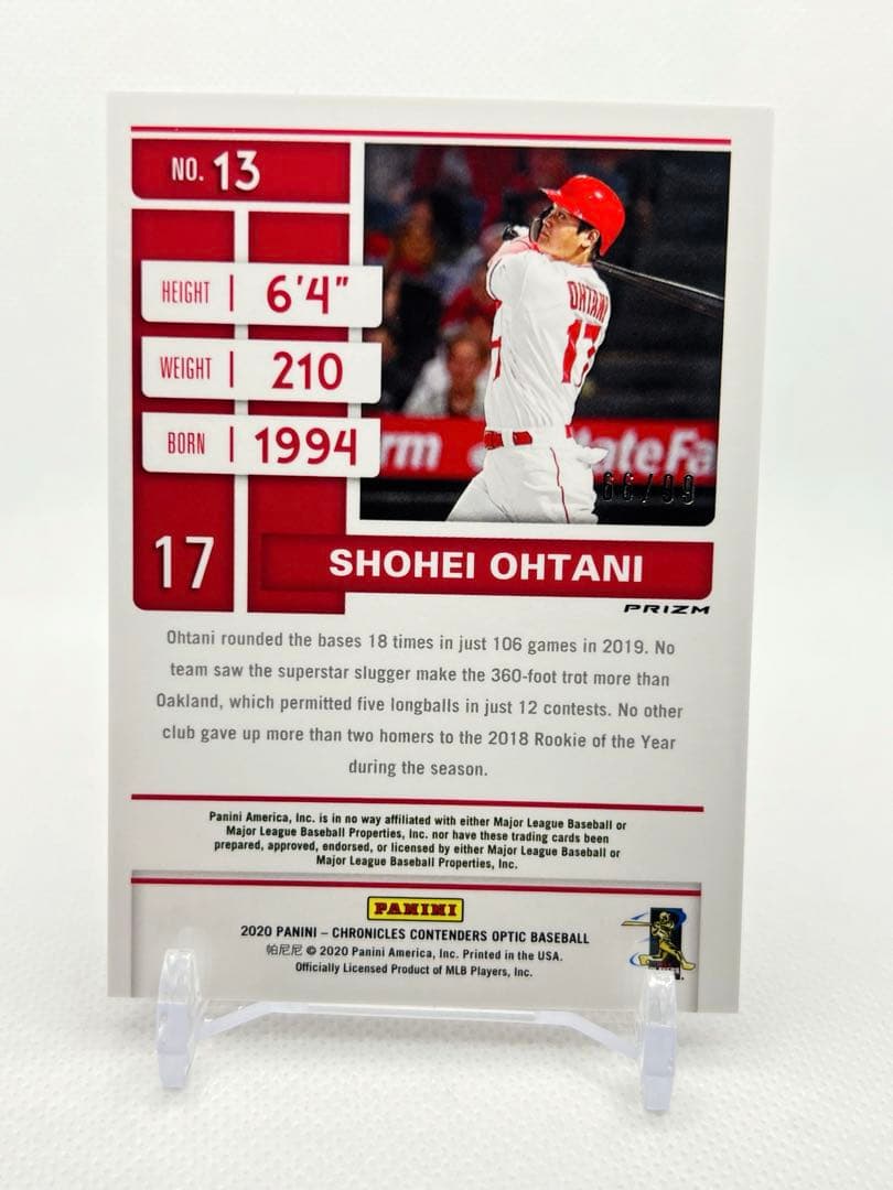 2020 Panini Chronicles 99シリ リフラクター 大谷翔平