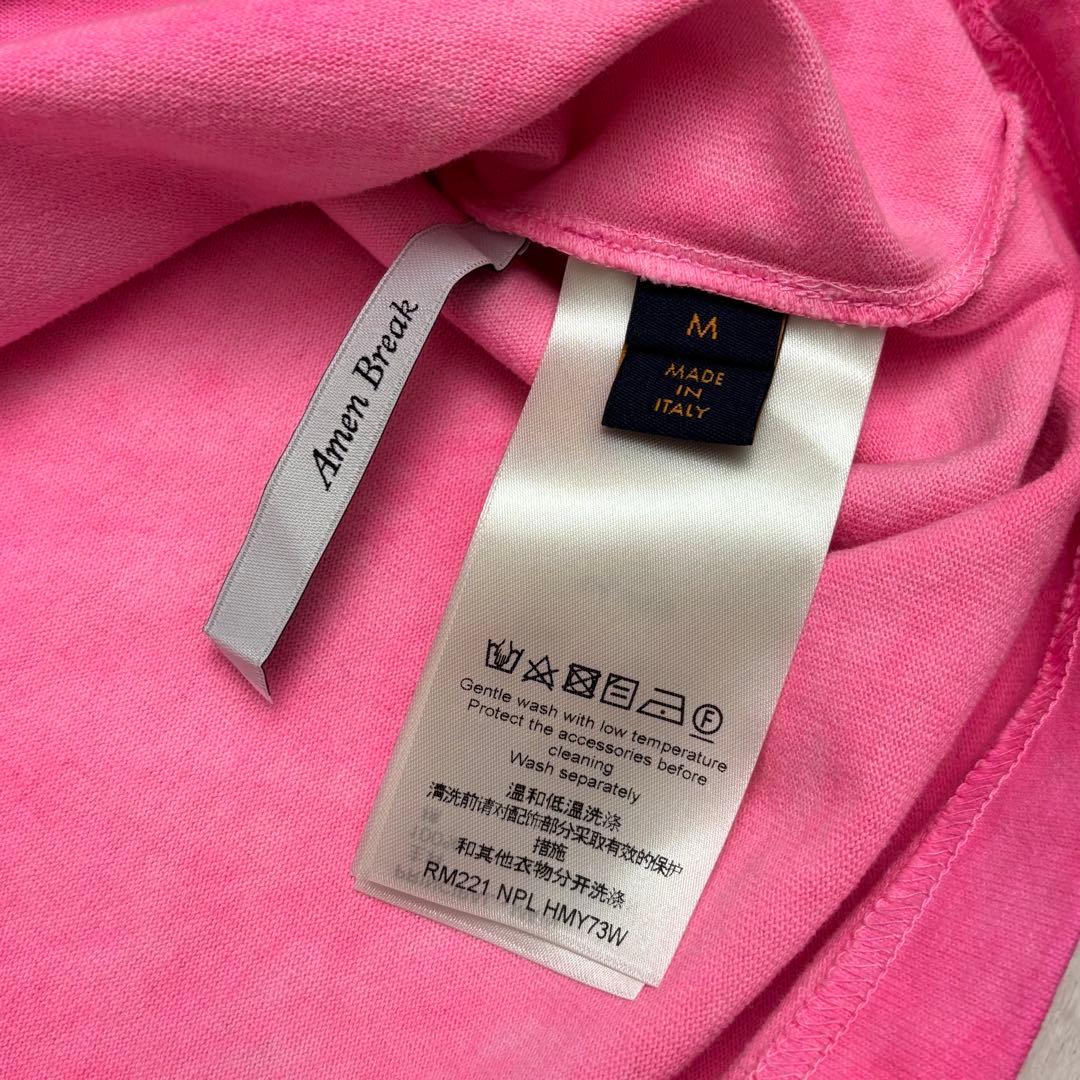 ルイヴィトン タイダイ インサイドアウトTシャツ ピンク LVロゴ M 22SS
