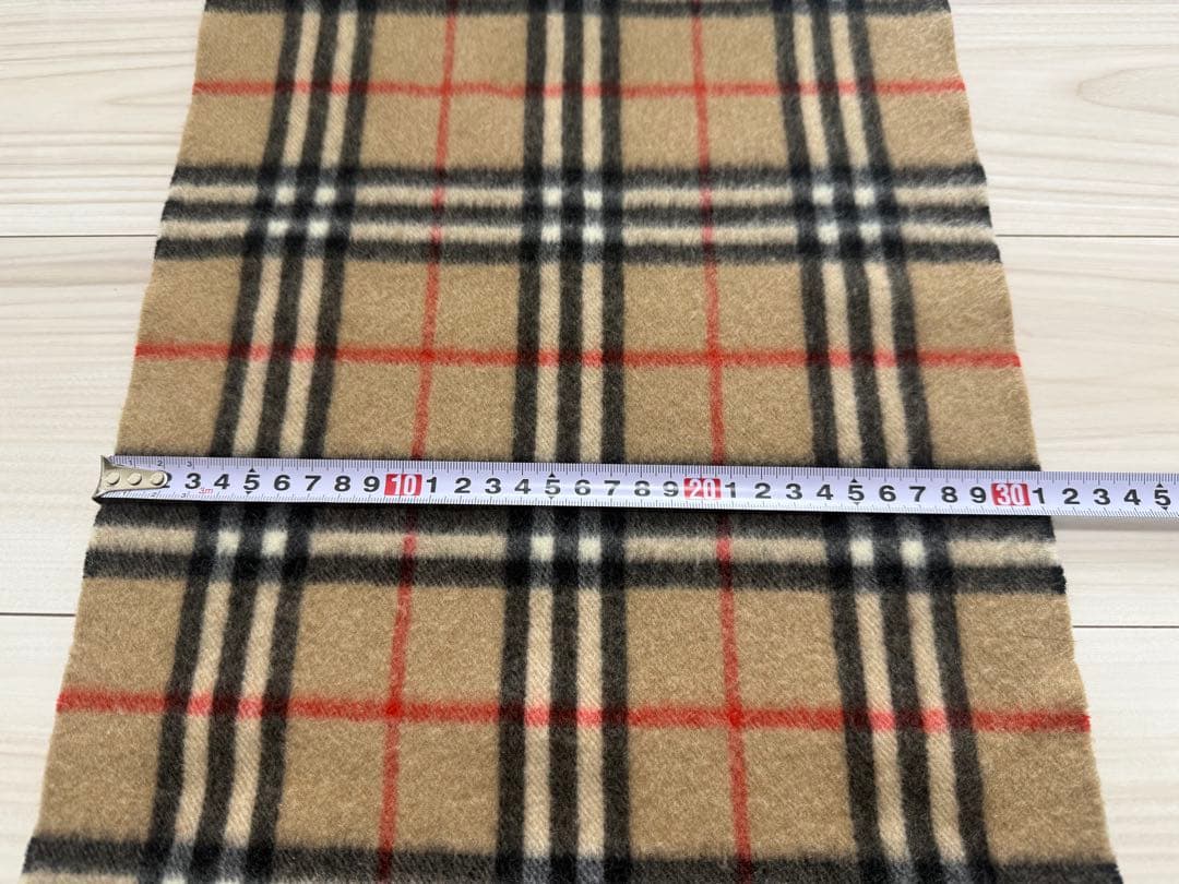 バーバリー カシミヤ チェックマフラー ベージュ