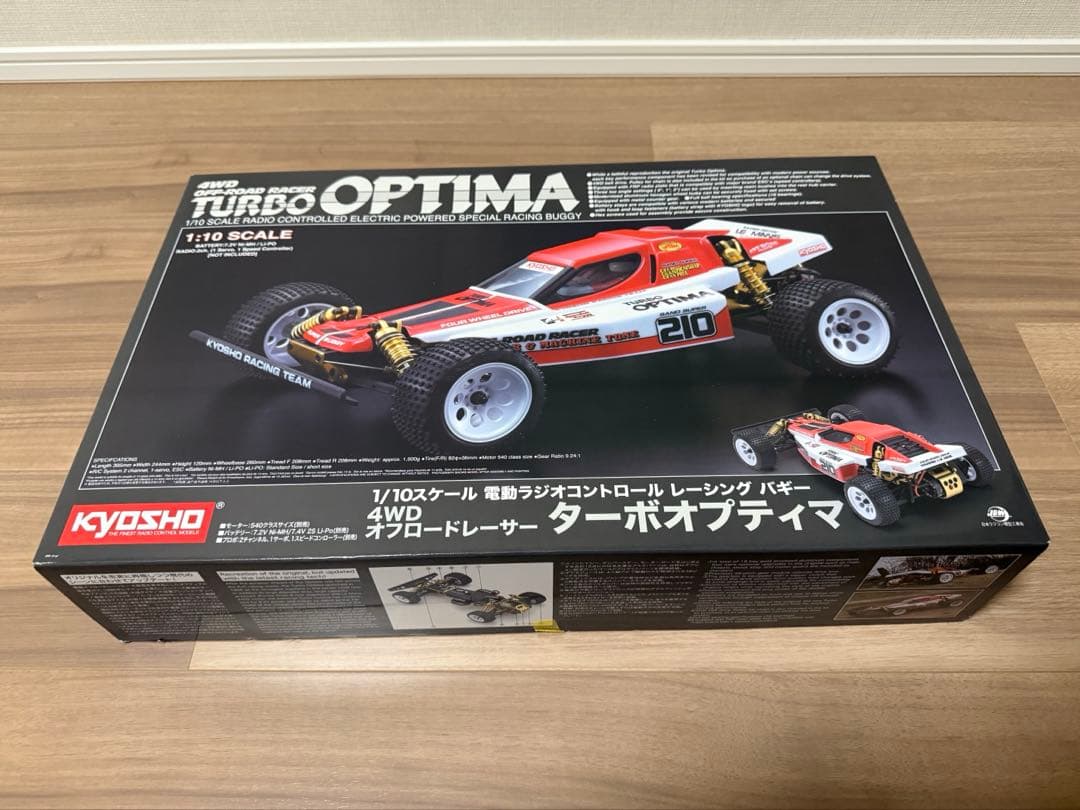 ★値下げkyosho 京商ターボオプティマ新品/未使用 別売ブラックホイール付き