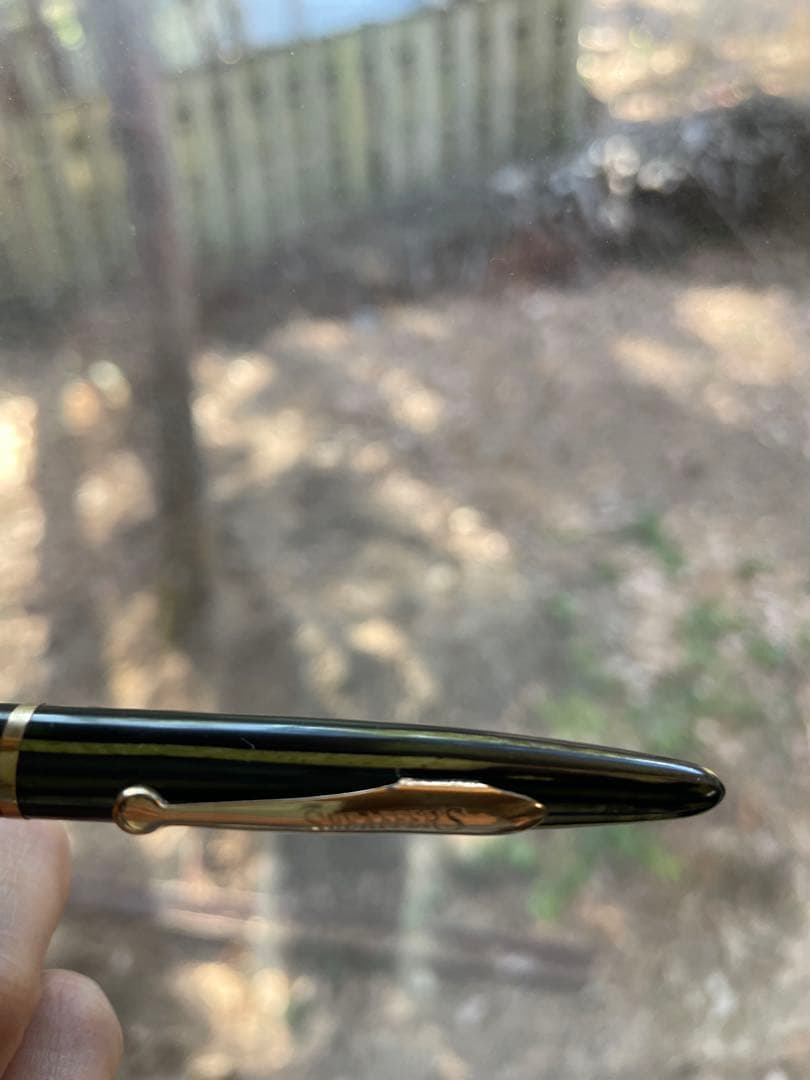 SHEAFFER'S セルロイド　ストライプ　緑 シャープペンシル