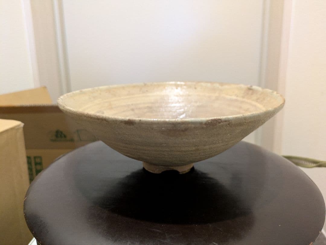 時代物　李朝　刷毛目　平茶碗　夏茶碗　古美術品　骨董　金直し