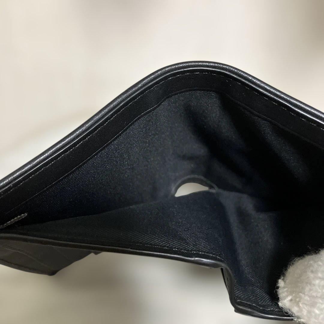 COACH三つ折り財布、チェック柄赤黒（極美品）