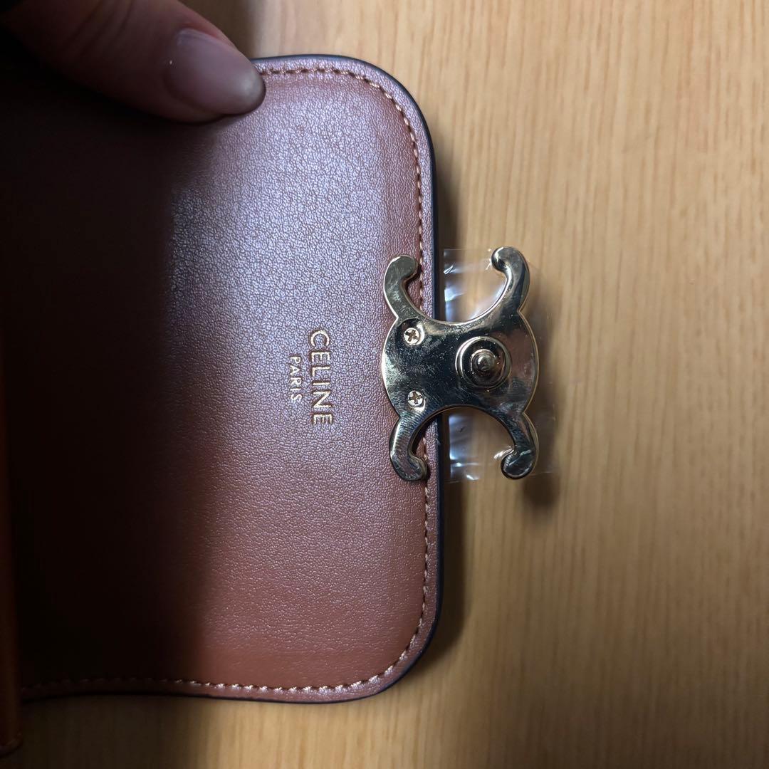 CELINE ダークブラウン 三つ折り財布