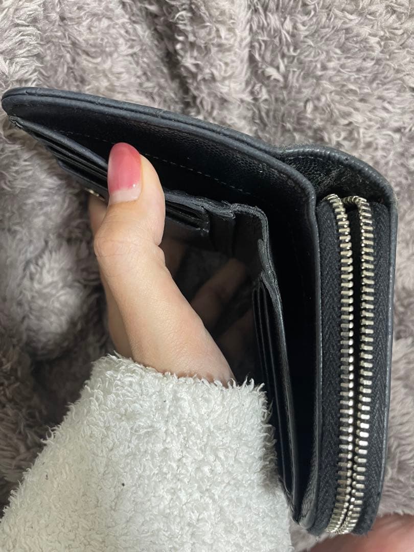 サンローラン　BLACK 二つ折り財布