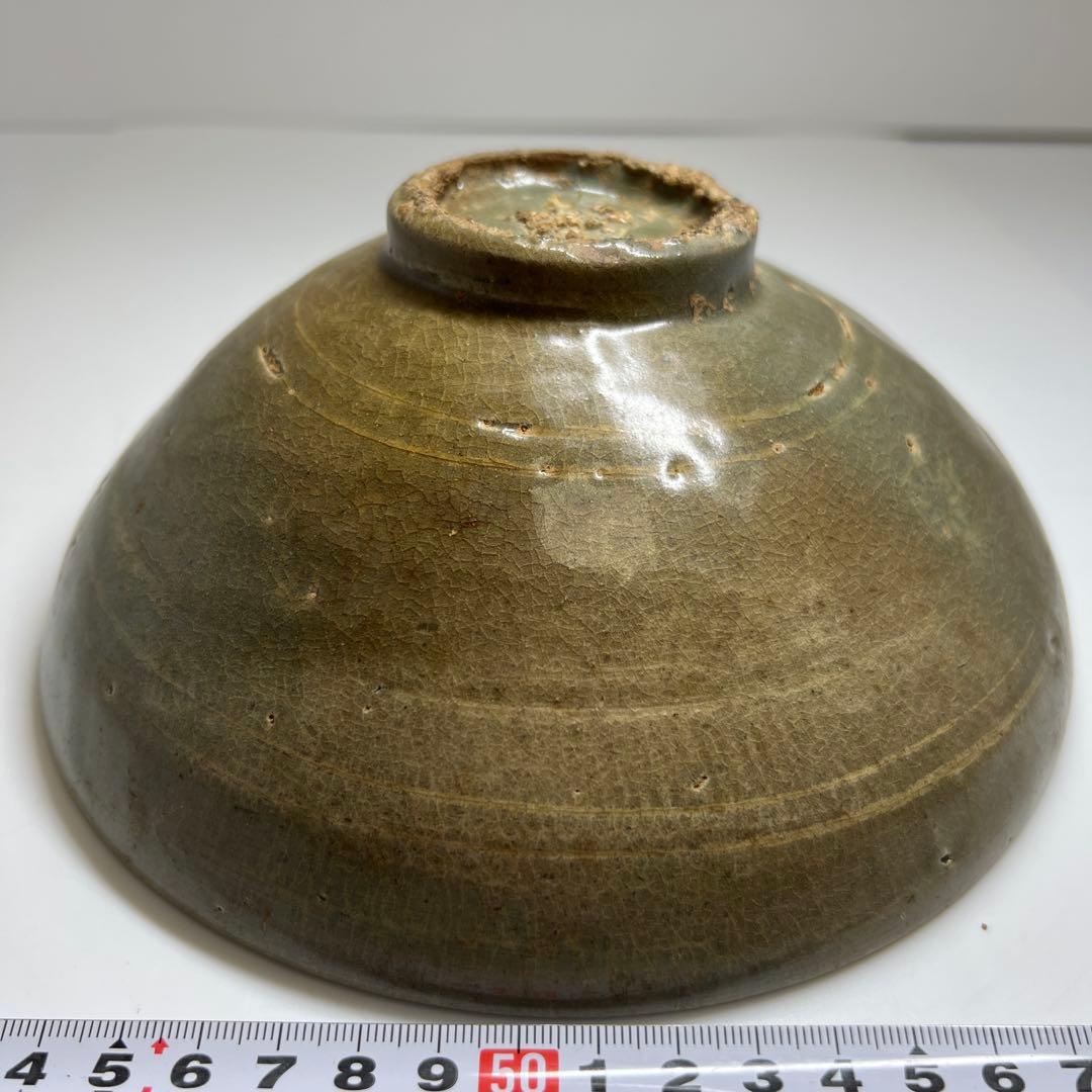 16世紀　高麗青磁白泥象嵌鉢　口径19㎝　東Y7-1003☆2Fトヒサ