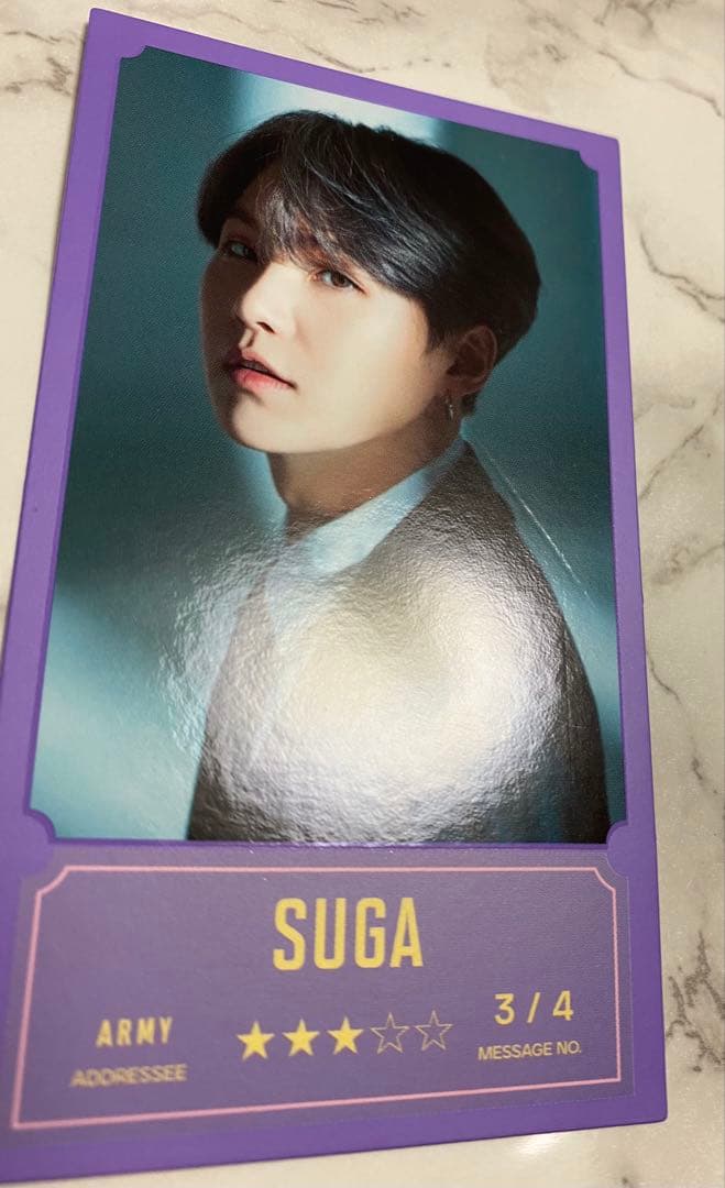 BTS SUGA ユンギ ラキドロ トレカ ミニフォト フィルム Tシャツ