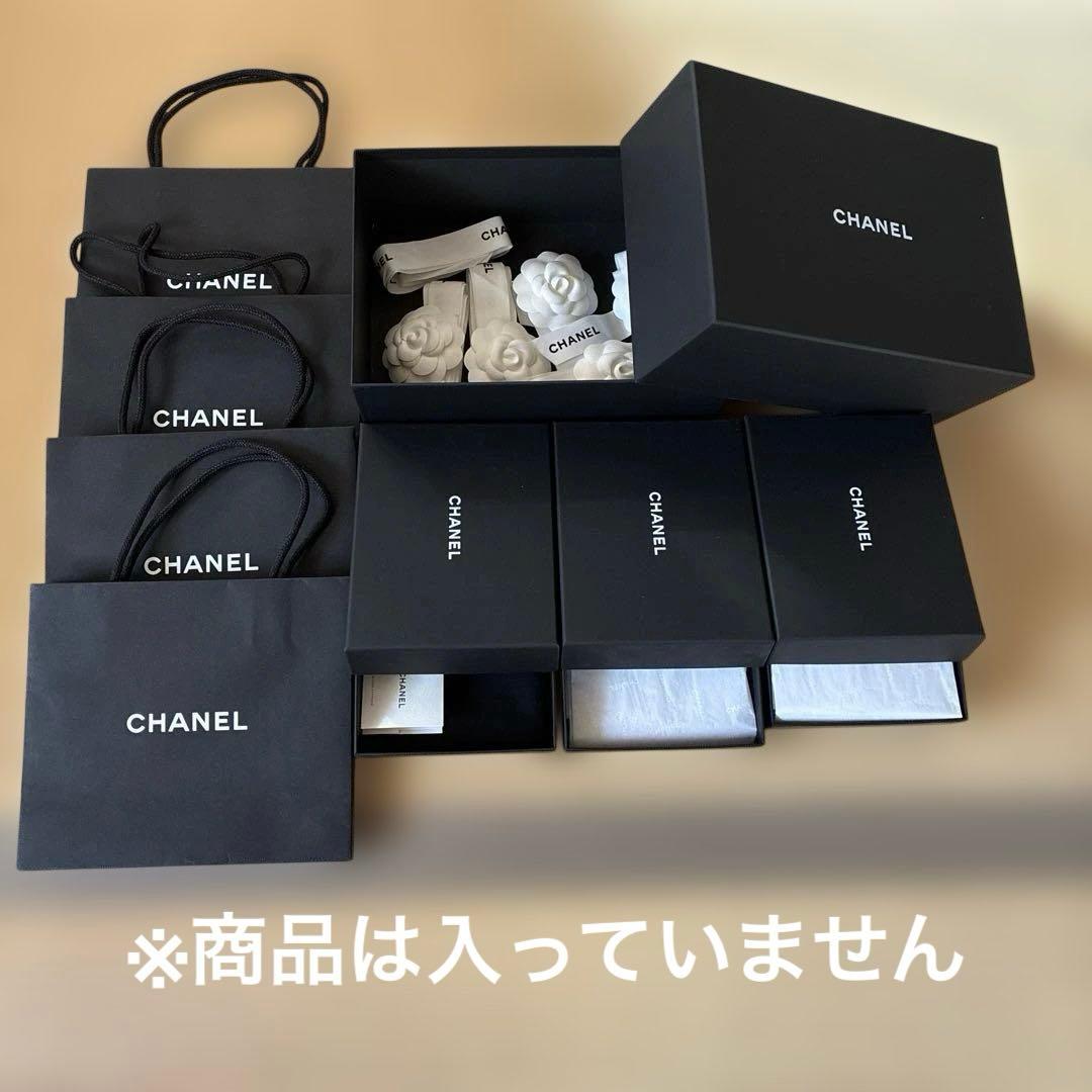 CHANEL リボンセット　ショッパー　空箱　マグネット　保存袋　付属品　セット