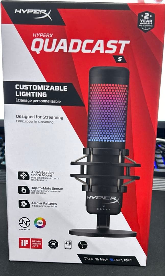 HyperX QuadCast S スタンドアロンマイク