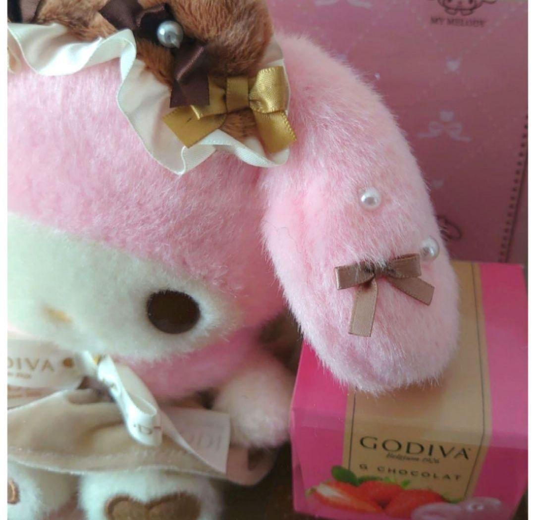 サンリオ × ゴディバ 限定 マイメロディ ぬいぐるみ チョコ シール付き 新品