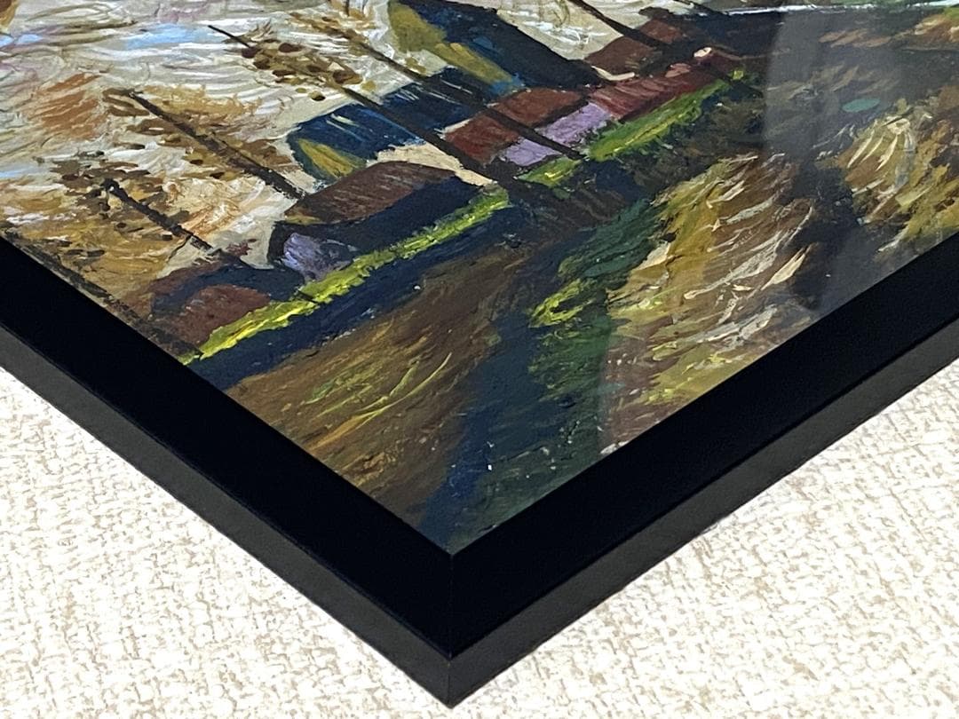 【模写】 ファン・ゴッホ 額付き 肉筆 油彩 ペーパー 紙 オルセー美術館印等