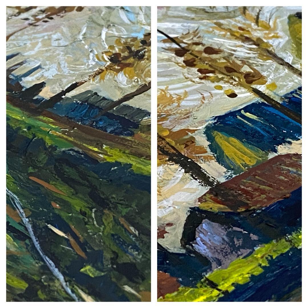 【模写】 ファン・ゴッホ 額付き 肉筆 油彩 ペーパー 紙 オルセー美術館印等