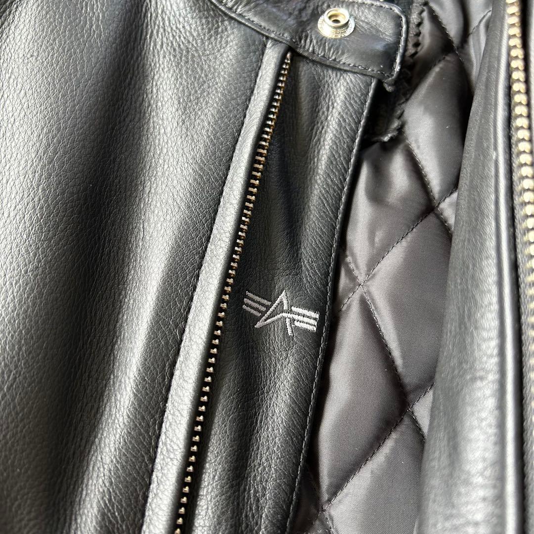 【美品】ALPHA アルファ 59cafe ロッカーズ シングルライダース M黒