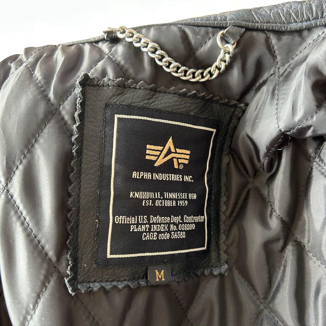 【美品】ALPHA アルファ 59cafe ロッカーズ シングルライダース M黒