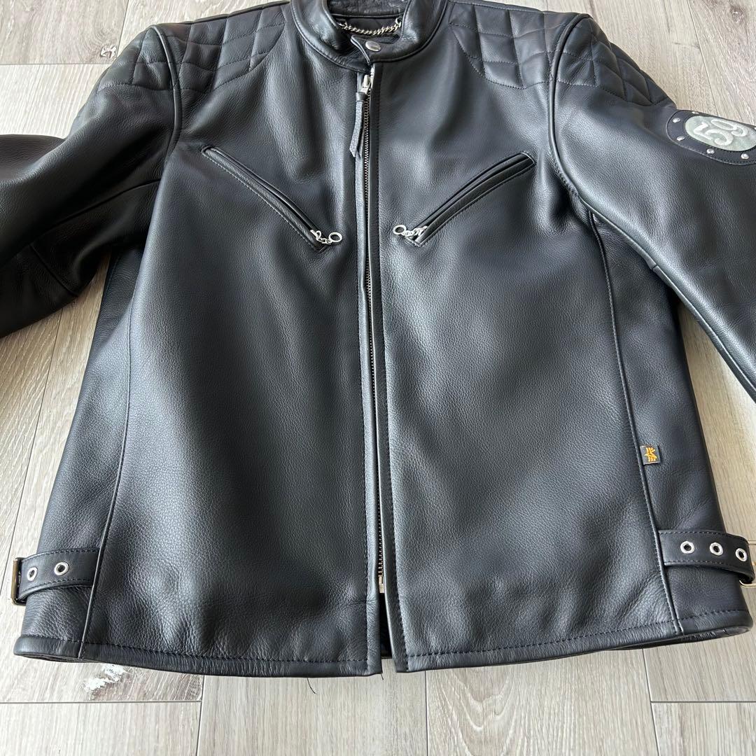 【美品】ALPHA アルファ 59cafe ロッカーズ シングルライダース M黒