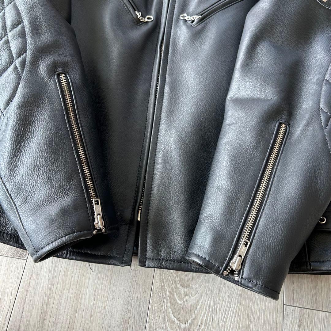 【美品】ALPHA アルファ 59cafe ロッカーズ シングルライダース M黒