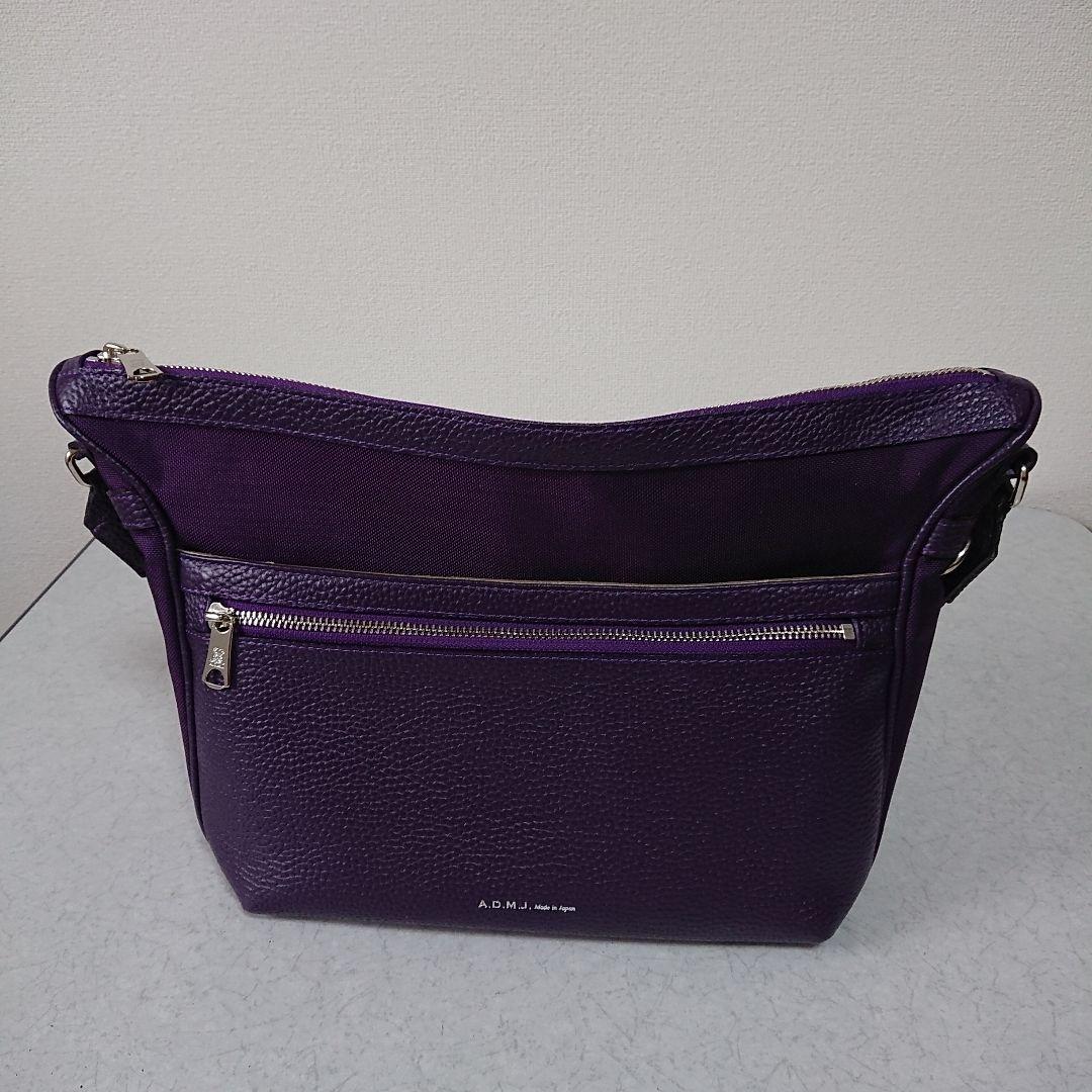 美品 A.D.M.J. パープル ショルダーバッグ ADMJ