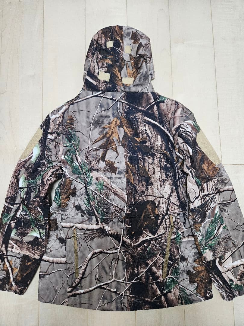リアルツリー柄 迷彩服 セットアップ 上下セット 冬用ジャンパー サバイバル