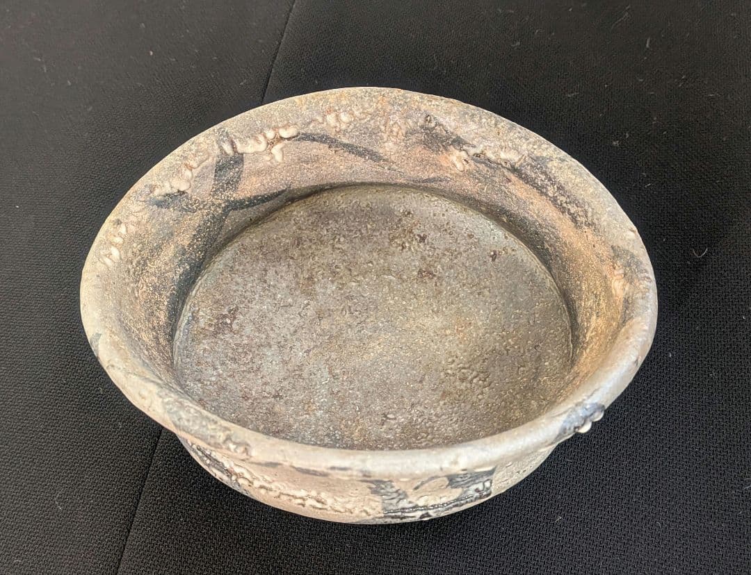 『丸田宗彦』内田皿屋窯　沓形茶碗　絵唐津　茶道具　沓茶碗　共箱しおり共布略歴