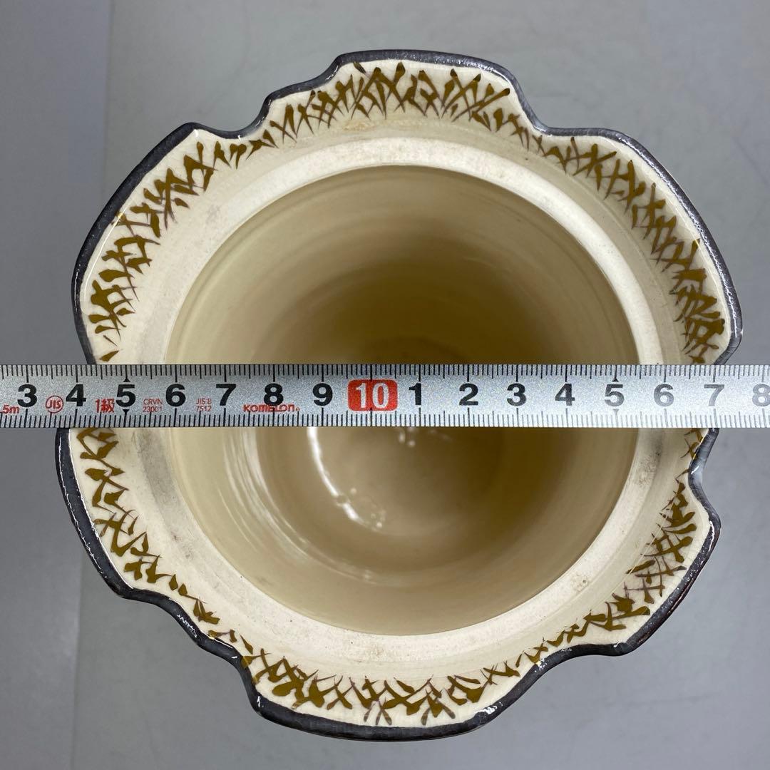 ☆茶3 平安手塚祥堂 淡々斉好 水指 共箱高さ22.5cm 東キ7-0725①