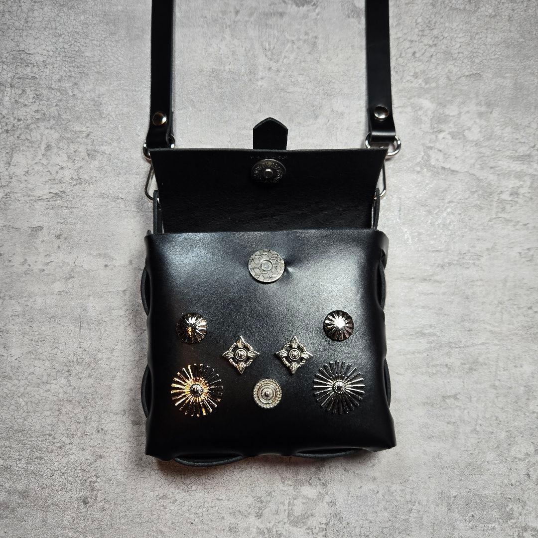 専用　スタッズ　レザー　バッグ　グローブホルダー　ハンドメイド