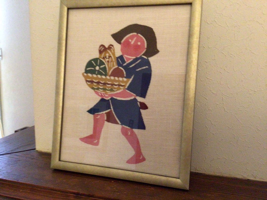 ⭕️⭕️セール⭕️⭕️美品【希少】柚木沙弥郎　型染絵 額縁付⭕️⭕️