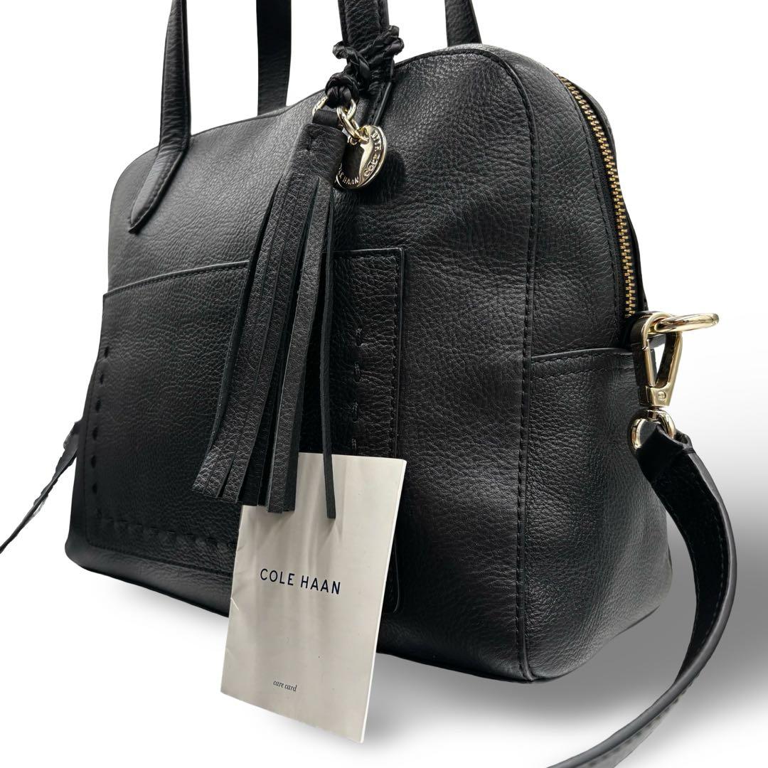 【美品】コールハーン　2way ショルダーバッグ　ハンド　レザー　斜め掛け　金具