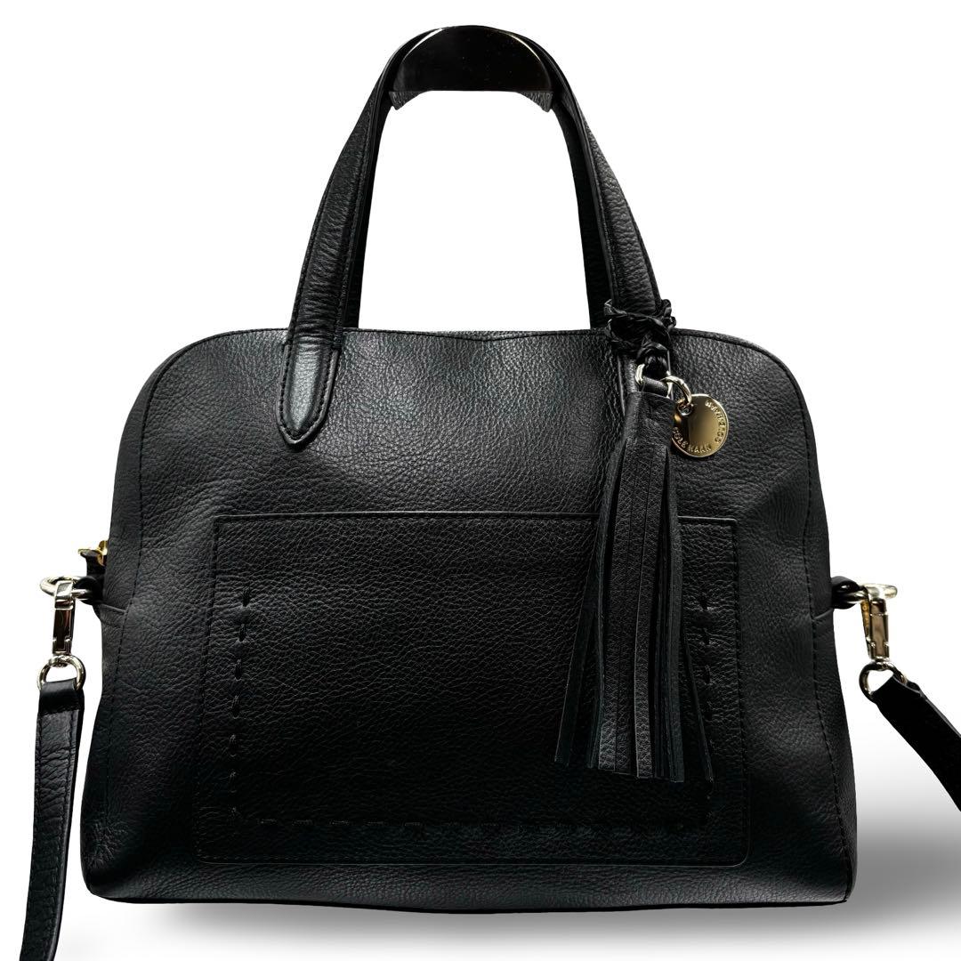 【美品】コールハーン　2way ショルダーバッグ　ハンド　レザー　斜め掛け　金具