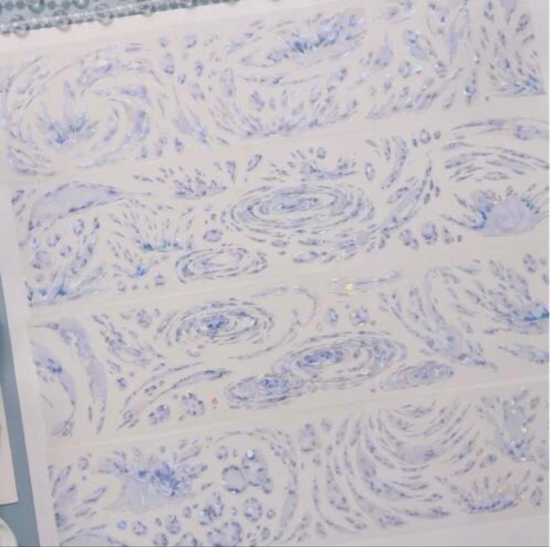 贝壳光 6cm×10m 水流 海外マスキングテープ　海外マステ