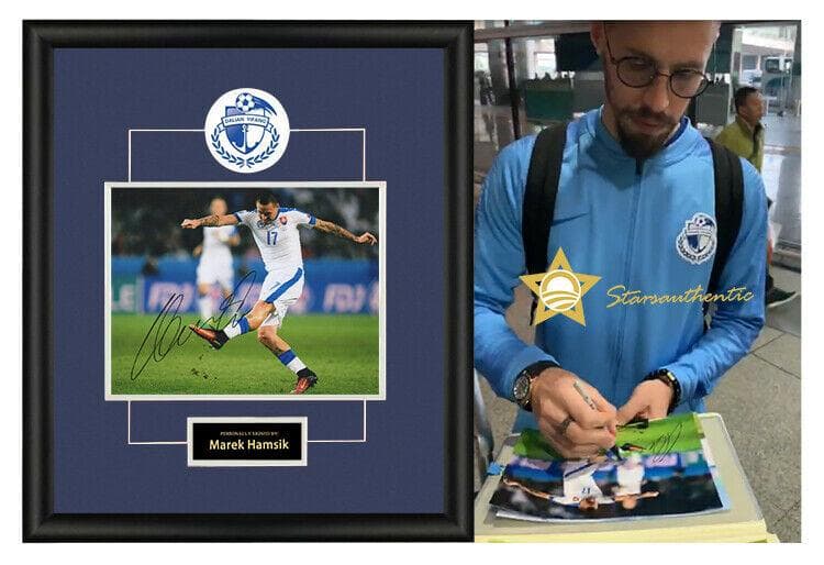 直筆サイン入り写真 マレク・ハムシーク 大連一方足球倶楽部 SA鑑定済