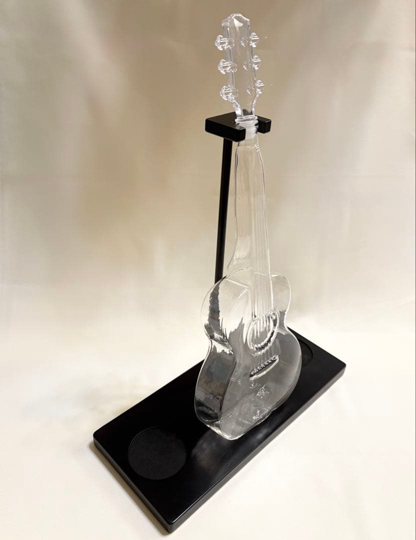ギター型 デキャンタ ガラス製 全高 約 50cm インテリア 置物 ウイスキー