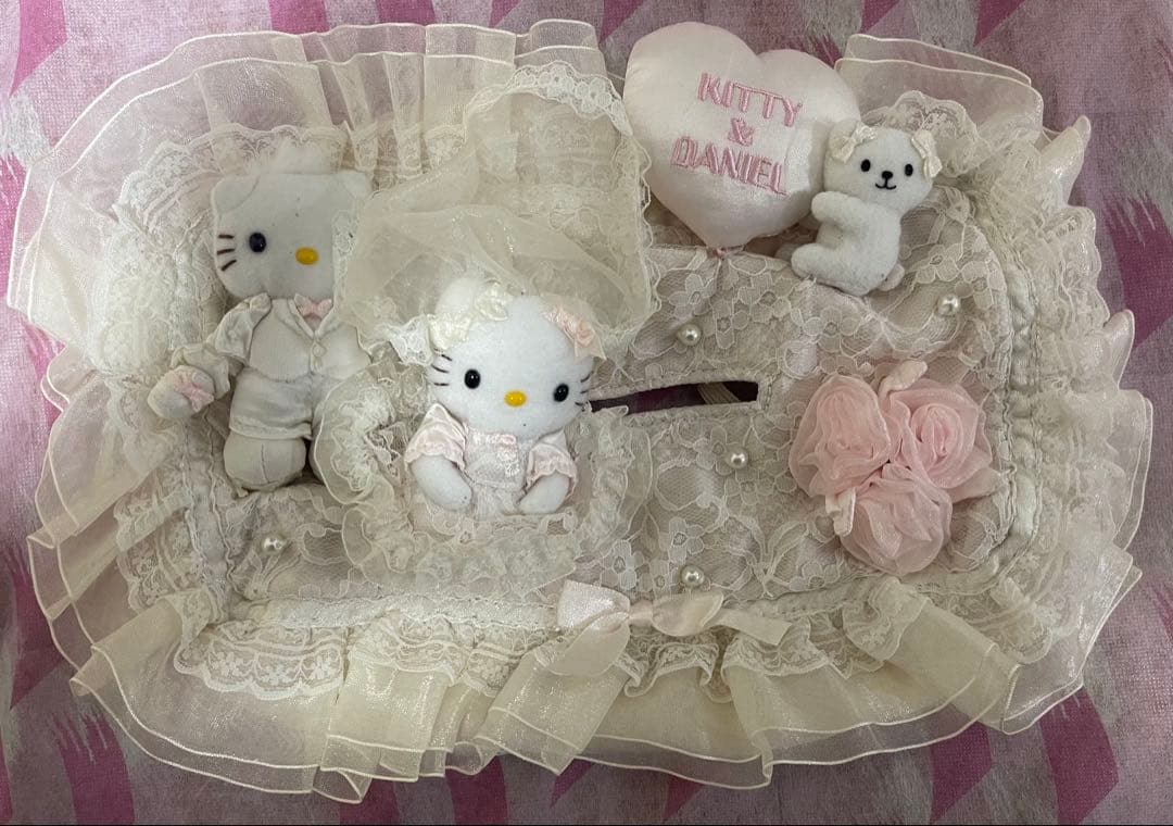 サンリオ ハローキティ&ダニエル ブライダル ウェディング ティッシュカバー